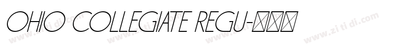 Ohio Collegiate Regu字体转换